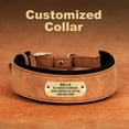 thumbnail image 6 of Pet Artist Wide PU Leather Personalized Dog Collar Soft Padded for Medium Large Dogs Custom Nameplate Engraved M-XL, 6 of 9