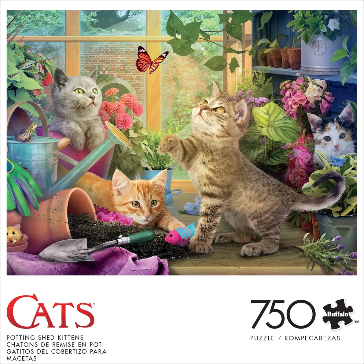 Buffalo Games Potting Shed Kittens Puzzle de 750 pièces imbriqué pour adultes âgés de 14 à 99 ans