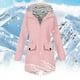 thumbnail image 1 of Puntoco Chaqueta de lluvia sólida para mujer, abrigo suelto a prueba de viento con capucha de talla grande para exteriores Puntoco Puntoco-1, 1 of 5