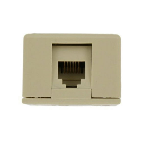 Leviton 42036-IDA Surface Mount Jack Kit, 6P6C, 110-Style, Ivory