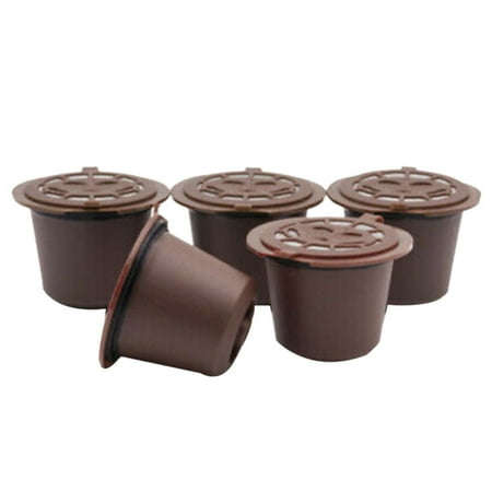 

5/Pcs Stainless Steel Filter Reusable Coffee Capsules for Machines(B)