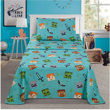 Minecraft 'Blocks" Twin Size 3 Pieces Sheet Set