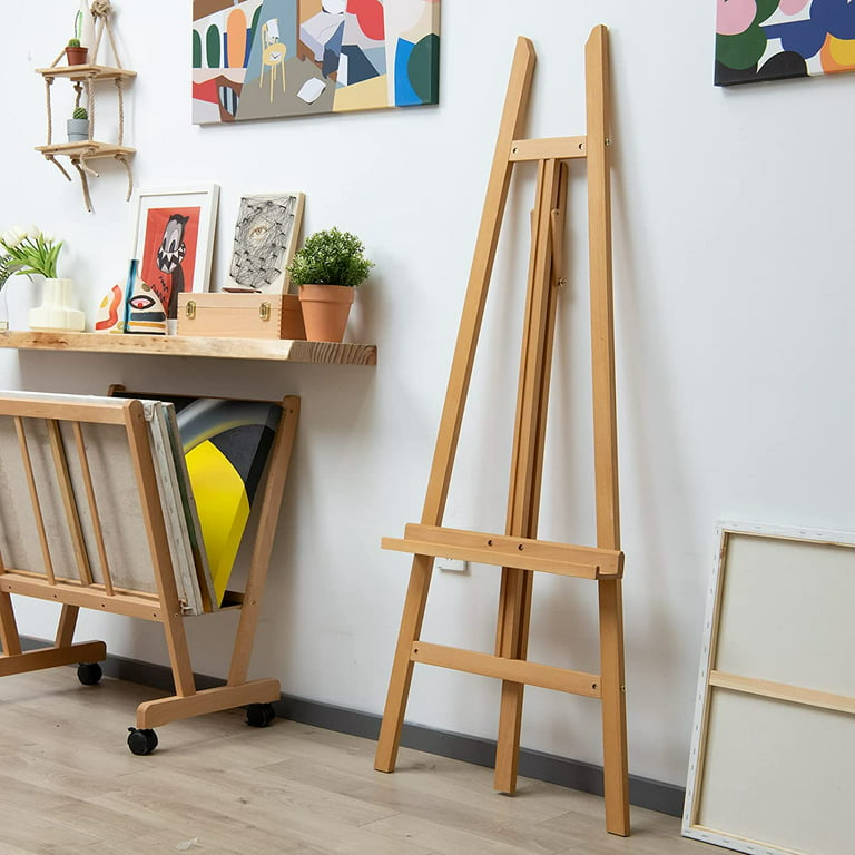 MEEDEN Wooden Easel Stand for Painting, Heavy Duty Floor Easel for
