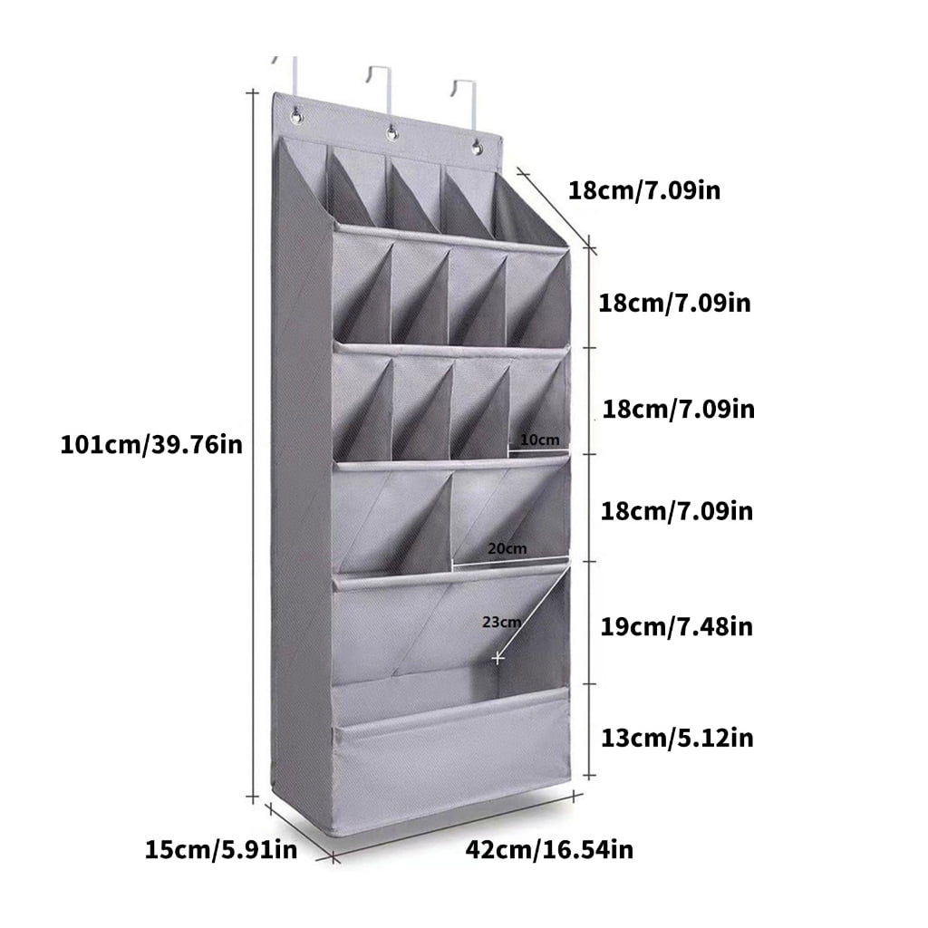 Elegant Over Door Footwear Organizers Closet Door Shoe Bag 15 Slot Sturdy Construction for Footwear and Accessories