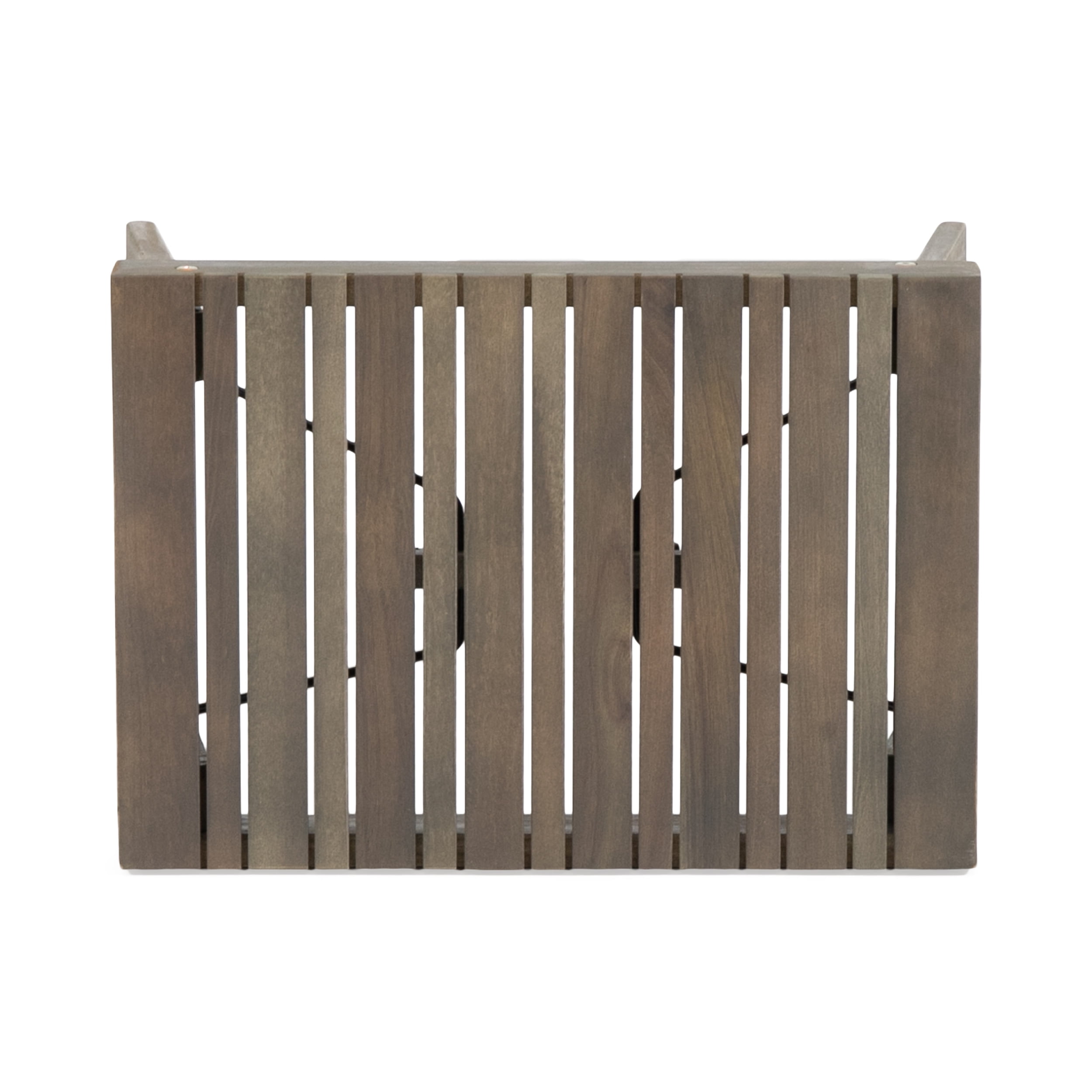 Euroco Foldable Acacia Wood Outdoor Side Table with Slatted Top, No Assembly Required