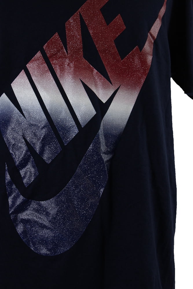 red and blue nike shirt