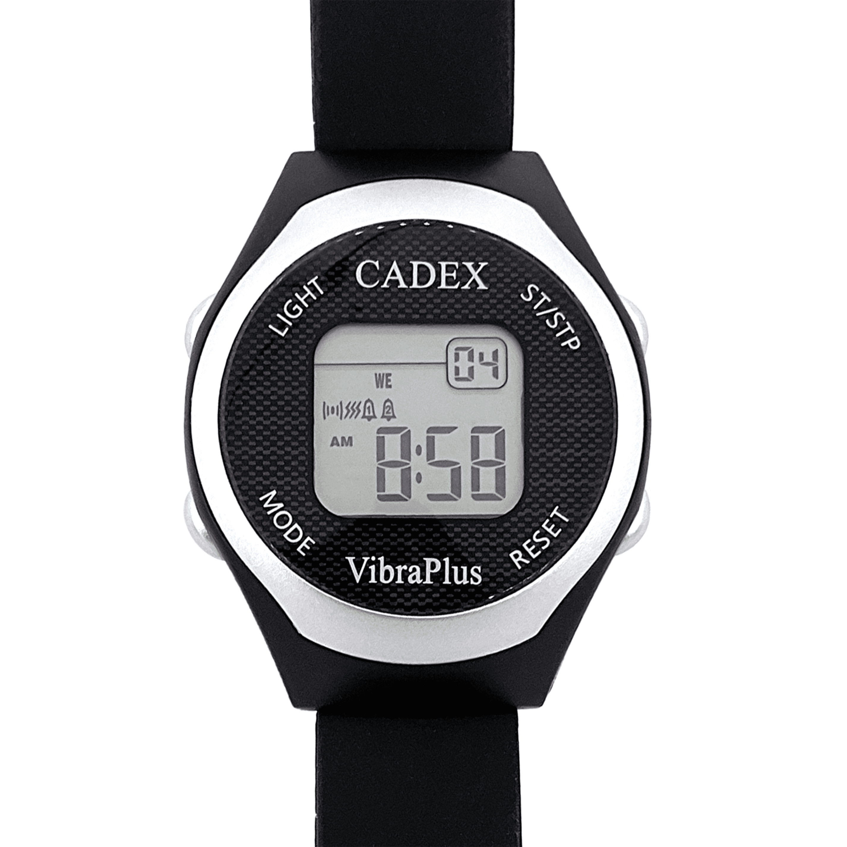 Cadex VibraPlus 8 Alarm Reminder Watch with Vibrating Beep Notifications Vegan Leather Band
