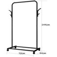 thumbnail image 4 of FYBTOF Clothes Rack,Rolling Clothing Rack,Garment Rack Metal Clothing Hanger Rack with Wheels and Hooks,Clothing Rack for Hanging Clothes,Coats,Shirts,Skirts-4947, 4 of 5