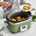thumbnail image 2 of GreenPan 6-Quart, 14-in-1 Slow Cooker, Family Size, Ceramic Nonstick, Dishwasher Safe Parts, Sage Green, 2 of 11
