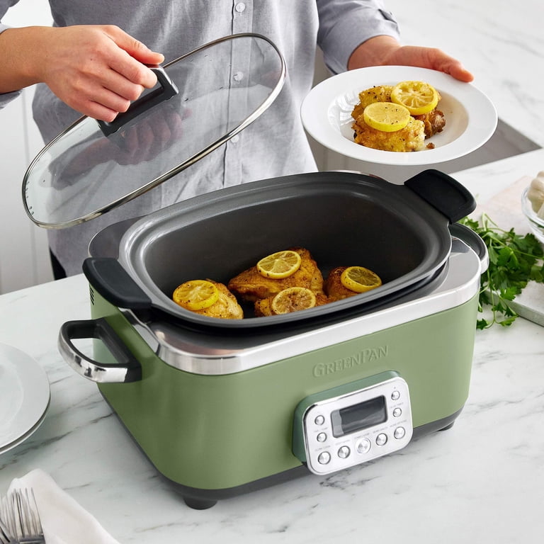 GreenPan 6-Quart, 14-in-1 Slow Cooker, Family Size, Ceramic