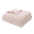 thumbnail image 2 of Outdor Blanket Yellow For Soft Polyester Blanket With Knit Pattern Blanket For Couch Bed Crate Machine Washable 70x100cm, 2 of 4