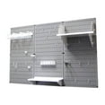 thumbnail image 2 of 4ft Metal Pegboard Standard Tool Storage Kit - Gray Toolboard & White Accessories, 2 of 6