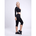 thumbnail image 2 of Mid-Rise Capri Fitness Leggings with Side Pockets, 2 of 29