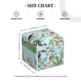 thumbnail image 3 of Uemuo Chinoiserie Floral Palm Tree Tissue Box Cover Holder, Square with Bottom Belt - PVC Leather Decorative Organizer for Tabletop, Bathroom, Car, Office, 3 of 8