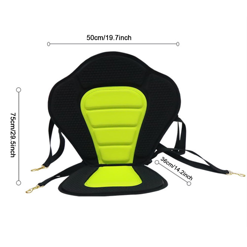 Paddle Board Seat Adjustable Padded Kayak Seat Canoe Backrest Seat (Green)