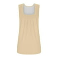 thumbnail image 4 of Stamzod Women's Sleeveless Tank Tops Loose Fitted Flare Tunic Blouse Tops Pleated U Neck Summer Tank Shirts with Curved Hem, 4 of 6