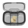 thumbnail image 2 of Unique Bargains 1 Pc Pill Case 3 Grid Portable Pill Box Clear Black, 2 of 6