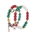 thumbnail image 3 of Salud y Belleza, Cuidado Personal, Productos para el Cuidado de la Salud, Productos para la Salud, Regalo de Navidad y San Valentín Pulsera Elástica con Cuentas y Letras Rotas, detergente detergente, 3 of 3