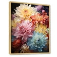 thumbnail image 2 of Designart "Curved Stems Of Graceful Mums I" Mums Floater Framed Wall Art Living Room, 2 of 5