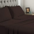 thumbnail image 2 of Split Queen Bed Sheet Set 5Pcs Adjustable Bed Sheets - 18" Deep Pocket of Fitted Sheet 800 Thread Count 100% Pure Egyptian Cotton - (Split Queen, Chocolate Solid), 2 of 8