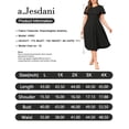 thumbnail image 5 of a.Jesdani Womens Plus Size Dresses Flutter Sleeve A-Line Midi Dress Wedding Guest Dress Black 2X, 5 of 14