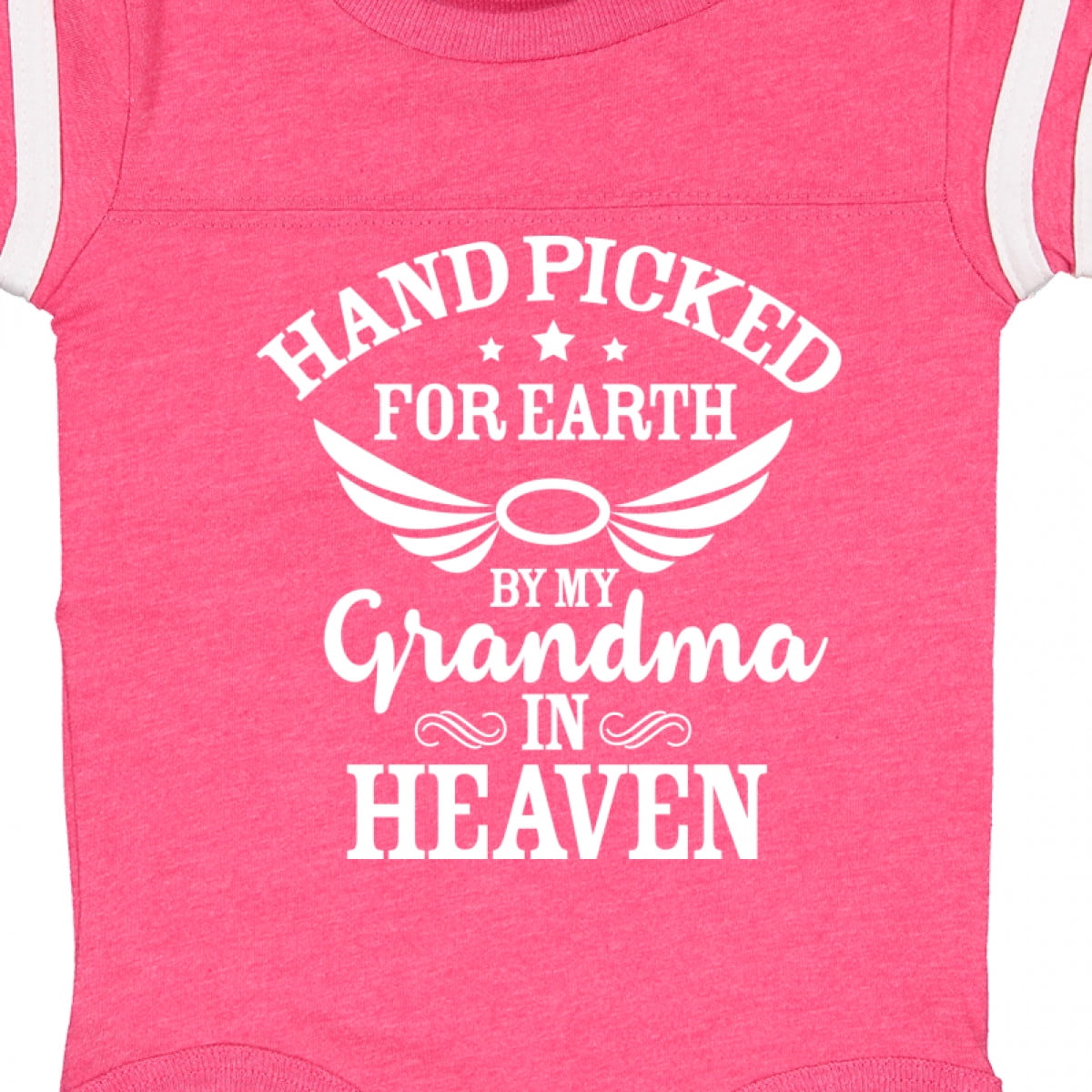 Inktastic Handpicked for Earth by My Grandma in Heaven Angel Wings Boys or Girls Baby Bodysuit