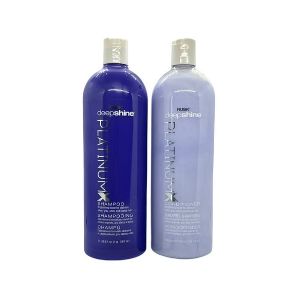 Rusk Deepshine PlatinumX Shampoo & Conditioner 33.8 Oz Set
