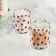 thumbnail image 2 of Yayeee 4 Pack Qtip Holder Dispenser for Bathroom with Lid Cotton Swab Canister, Cute Santa Hats Pattern, 2 of 6