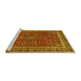 thumbnail image 2 of Ahgly Company Machine Washable Indoor Square Persian Yellow Traditional Area Rugs, 8' Square, 2 of 4