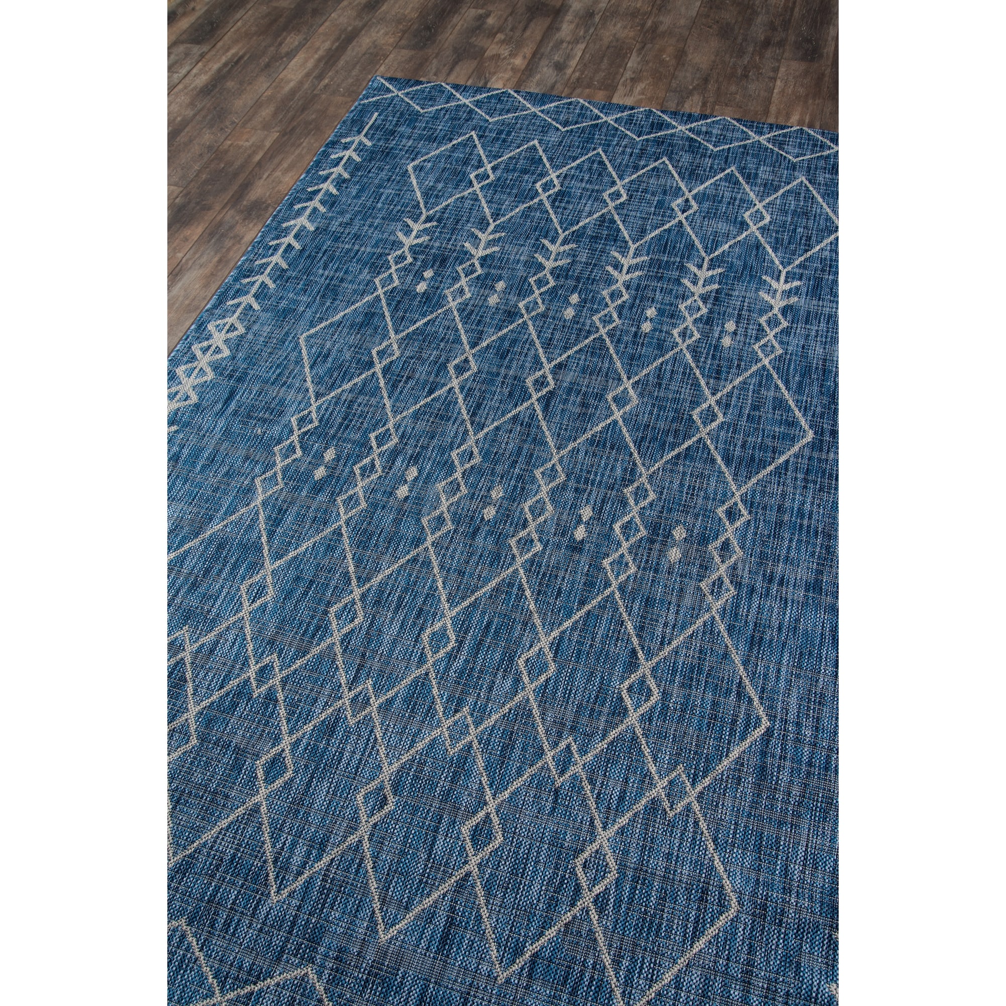 Machine Made Blue Blue Indoor/Outdoor Rugs - image 2 of 5