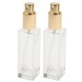 thumbnail image 1 of lionlar 2Pcs 30ml Empty Mist Glass Bottle Refillable Spray Perfume Empty Bottle Glass Gold, 1 of 9