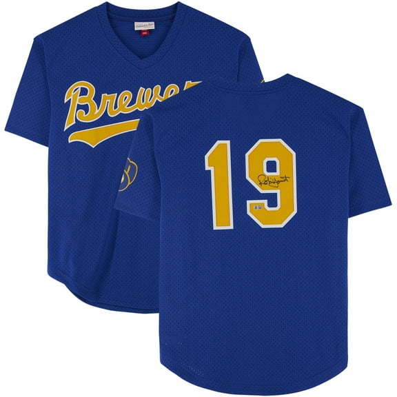 Robin Yount Milwaukee Brewers Autographed Royal Mitchell & Ness Replica Jersey - Fanatics Authentic Certified