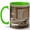 Green, variant on Neutral Living Room 11oz Ceramic Mug, Minimal Home Coffee Cup