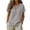 Gray, variant on Women's Boho Linen Blouse Top Henley Neck Short Sleeve Baggy Tunic Casual Daily Outdoor Weekend Shopping Soft Shirt