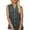 Dark Gray, variant on Sleeveless Top Long Nylon Tops Women Women's Casual Solid Color Sleeveless Button Up Stand Collar Top