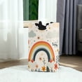 thumbnail image 6 of Yayeee Freestanding Laundry Hamper with Handle Collapsible Large Storage Basket for Clothes, Cute Rainbow, 6 of 7