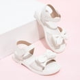 thumbnail image 4 of Duqingm Summer Sandals Girls Sandals Fashion Bow Summer Shoes for Toddler/Little Kid White,1, 4 of 6