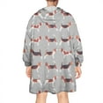 thumbnail image 2 of Animal Beagle Cute Dog Wearable Oversized Blanket,Wearable Blanket Hoodie for Adults,Cozy Hooded Blankets with Super Pockets,Super Warm Fuzzy Pullover for Women & Men, 2 of 6