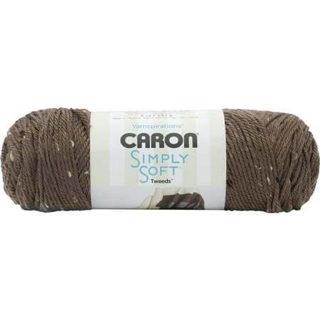 - Caron Simply Soft Tweeds Taupe Yarn, 1 Each
