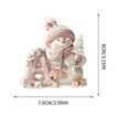 thumbnail image 3 of Lilixerw Pink Snowman 26 Letter Christmas Tree Ornament,2D Flat Acrylic Hanging Pendant for Xmas Decor,Home Wall Gifts,Xmas Party Supplies,Letter A, 3 of 5