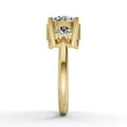 thumbnail image 3 of 2 CTW Round and Emerald Cut Lab-Grown Diamond Two-Stone Ring in 14K Yellow Gold, E-F Color, VS1-VS2 Clarity (Ring Size: 9.5), 3 of 3