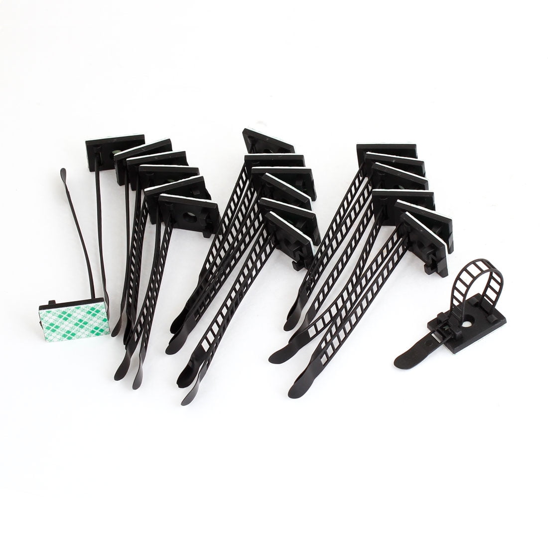 100Pcs Plastic Fixed Position Based Self-adhesive Cable Tie Wire Holder 20*20mm 