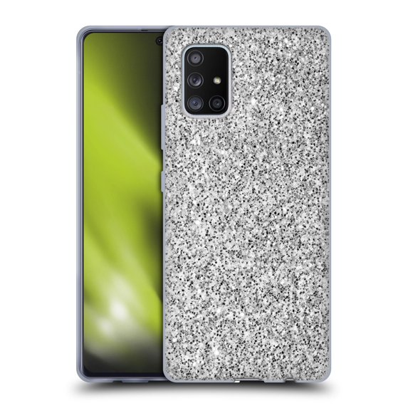 Head Case Designs Officially Licensed PLdesign Glitter Sparkles Silver Soft Gel Case Compatible with Samsung Galaxy A71 5G (2020)