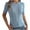 Light Blue, variant on Tops for Women Plus Size Short-sleeved Casual Sweater Leaking Navel Round Neck Shirt White XL