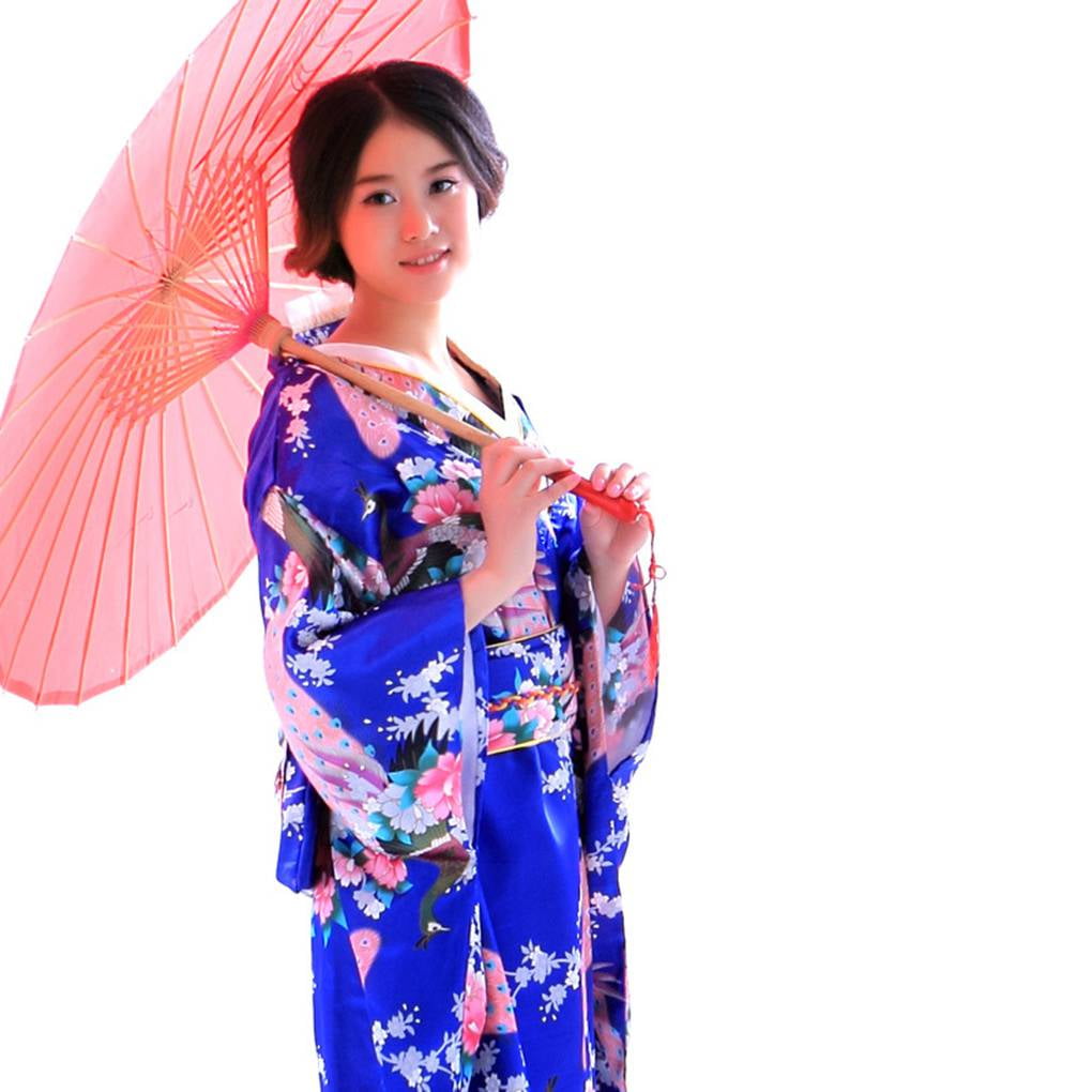 KIKIO Mulheres Meninas Japonesas Cetim Longo Kimono Angola Ubuy