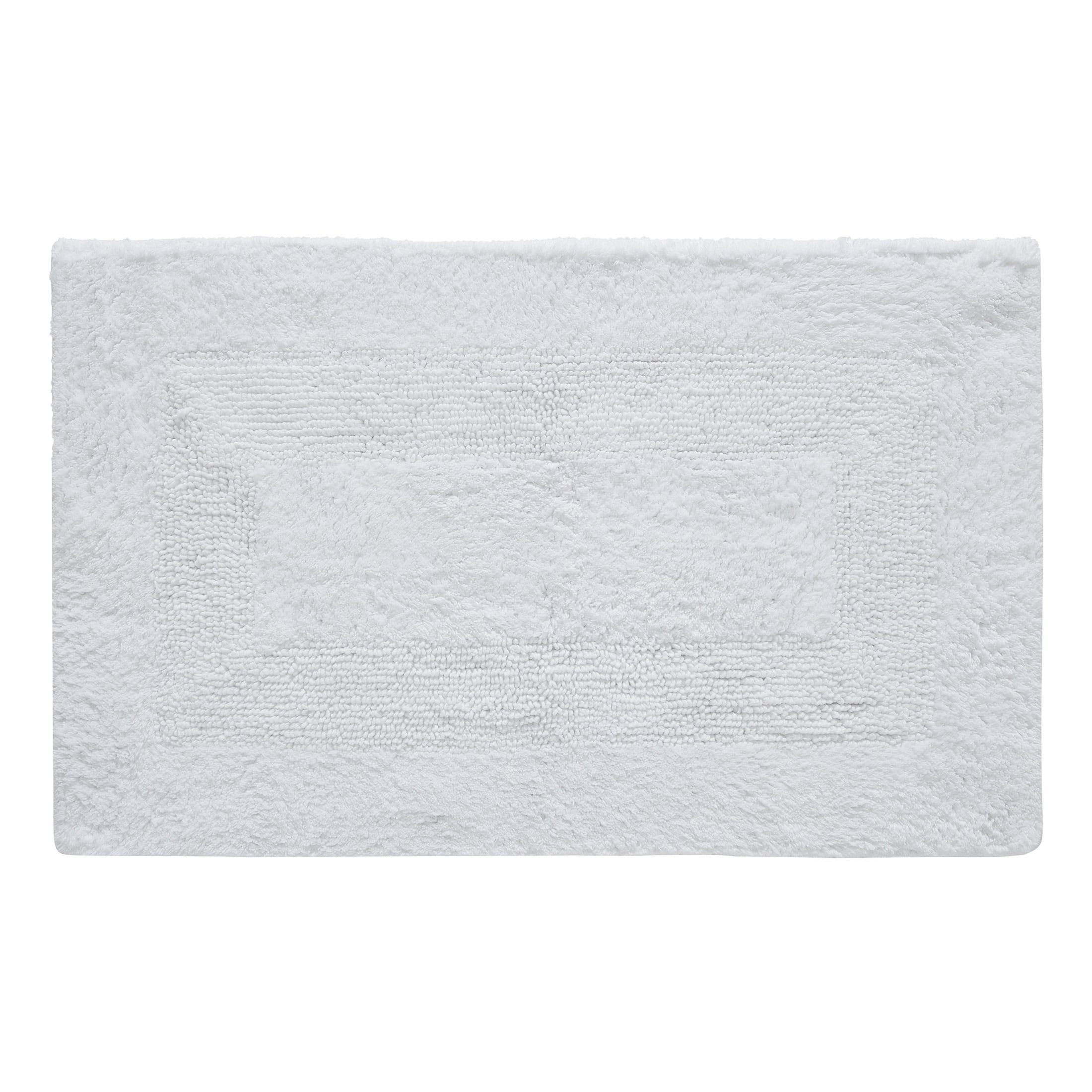 VCNY Home Jessica Solid Bright White Cotton Bath Rug, 20" x 32"
