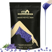 Lifestance 2.5lb/40oz Lavender Hard Brazilian Bikini Wax Beads Kit for at Home Sensitive Skin Hair Removal on Face, Body, Legs, Underarms, Eyebrow