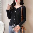 thumbnail image 2 of Vedolay Women's Sweaters Open Front Cardigan Coat Knit Coats for Women 2023 Black,One Size, 2 of 5