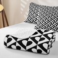 thumbnail image 4 of Castle Fairy Minimalism Heart Check Quilt King 3 Pieces,Retro Geometric Heart King Coverlet Set,Black White,1 Bedspread and 2 Pillowcases, 4 of 7