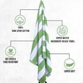 thumbnail image 3 of Belem Highly Absorbent Cabana Stripe Large Beach Towels, 100% Cotton, Fast-Drying and Durable, 33x70 Inches, 2 Dozen, 3 of 8